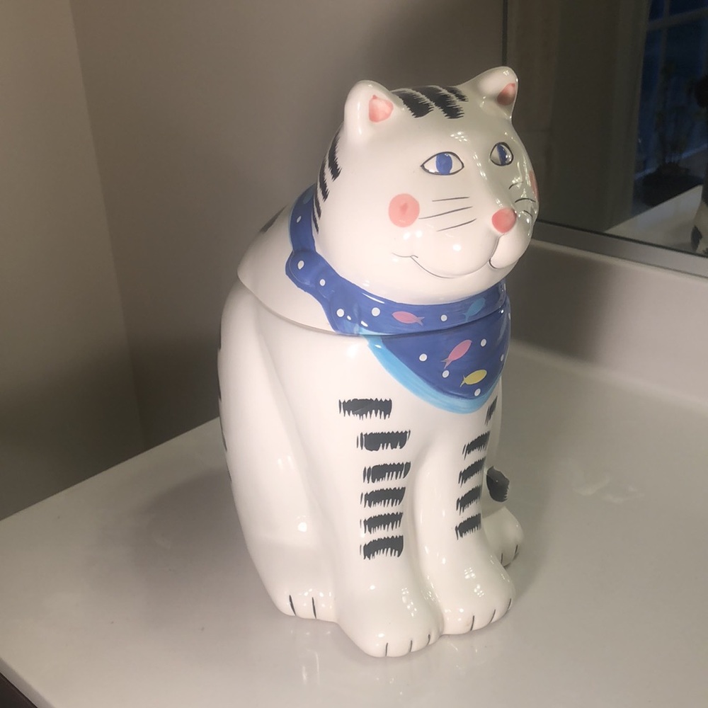 Vintage Coco Dowling 1990 cat cookie jar - Picture 4 of 12